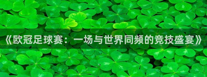 《欧冠足球赛：一场与世界同频的竞技盛宴》